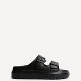 Sirocco Black Platform Slider Sandals