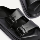 Sirocco Black Platform Slider Sandals