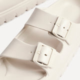 Sirocco Nude Platform Slider Sandals