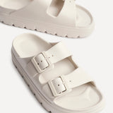 Sirocco Nude Platform Slider Sandals