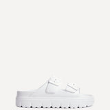 Sirocco White Platform Slider Sandals