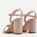Skyline Nude Faux Leather Heeled Sandals