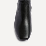 Slate Black Faux Leather Long Heeled Boots
