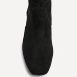 Slate Black Faux Suede Long Heeled Boots