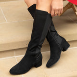 Sloane Black Stretch Long Boots