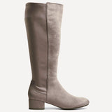 Sloane Mocha Long Low Heeled Boots