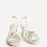 Socialite Bridal Ivory Knotted Platform Heels