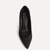 Sofia Wide Fit Black Court Heels