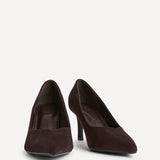 Sofia Wide Fit Brown Court Heels