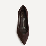 Sofia Wide Fit Brown Court Heels