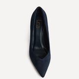 Sofia Wide Fit Navy Court Heels