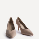 Sofia Wide Fit Taupe Court Heels
