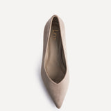 Sofia Wide Fit Taupe Court Heels