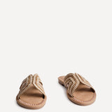Solar Nude Flat Slider Sandals