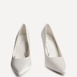 Solemate Bridal Ivory Satin Court Heels