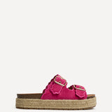 Sonnet Fuchsia Double Buckle Flatform Sandals