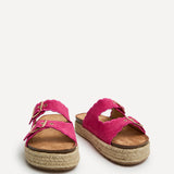 Sonnet Fuchsia Double Buckle Flatform Sandals