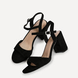 Soul Black Faux Suede Block Heels