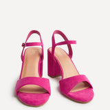 Soul Pink Faux Suede Block Heels