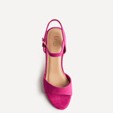 Soul Pink Faux Suede Block Heels