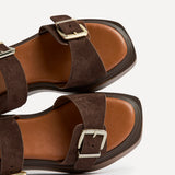 Source Wide Fit Brown Flatform Sandals