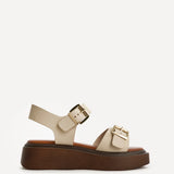 Source Wide Fit Nude Flatform Sandals