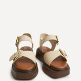 Source Wide Fit Nude Flatform Sandals