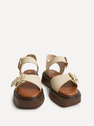 Source Wide Fit Nude Flatform Sandals