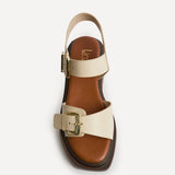 Source Wide Fit Nude Flatform Sandals