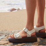 Source Wide Fit Nude Flatform Sandals