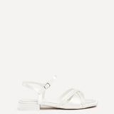 Spellbound Bridal Ivory Satin Low Heel Sandals