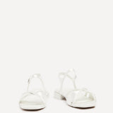 Spellbound Bridal Ivory Satin Low Heel Sandals