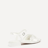 Spellbound Bridal Ivory Satin Low Heel Sandals