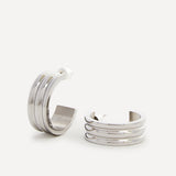 Spirit Silver Large Hoop Earrings