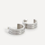 Spirit Silver Large Hoop Earrings