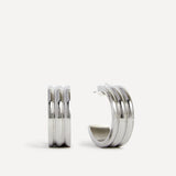 Spirit Silver Large Hoop Earrings