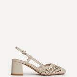 Spring Beige Handwoven Court Heels