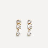Stardust Gold Crystal Stone Drop Earrings
