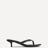 Stassie Black Mule Heels