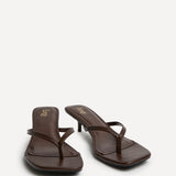 Stassie Brown Mule Heels