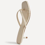Stassie Ivory Mule Heels