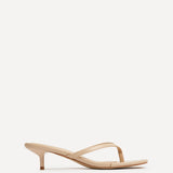 Stassie Nude Mule Heels