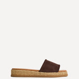 Stay Brown Flatform Mule Sandals
