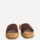 Stay Brown Flatform Mule Sandals