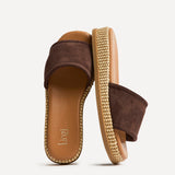 Stay Brown Flatform Mule Sandals