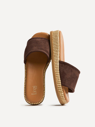 Stay Brown Flatform Mule Sandals