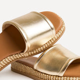 Stay Gold Flatform Mule Sandals