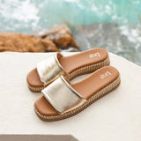 Stay Gold Flatform Mule Sandals