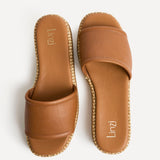 Stay Tan Flatform Mule Sandals