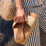 Stay Taupe Flatform Mule Sandals